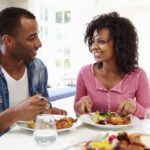 couple eating well to boost male fertility