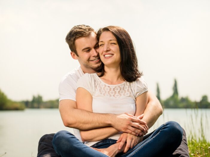 young couple spending time together on mother's day